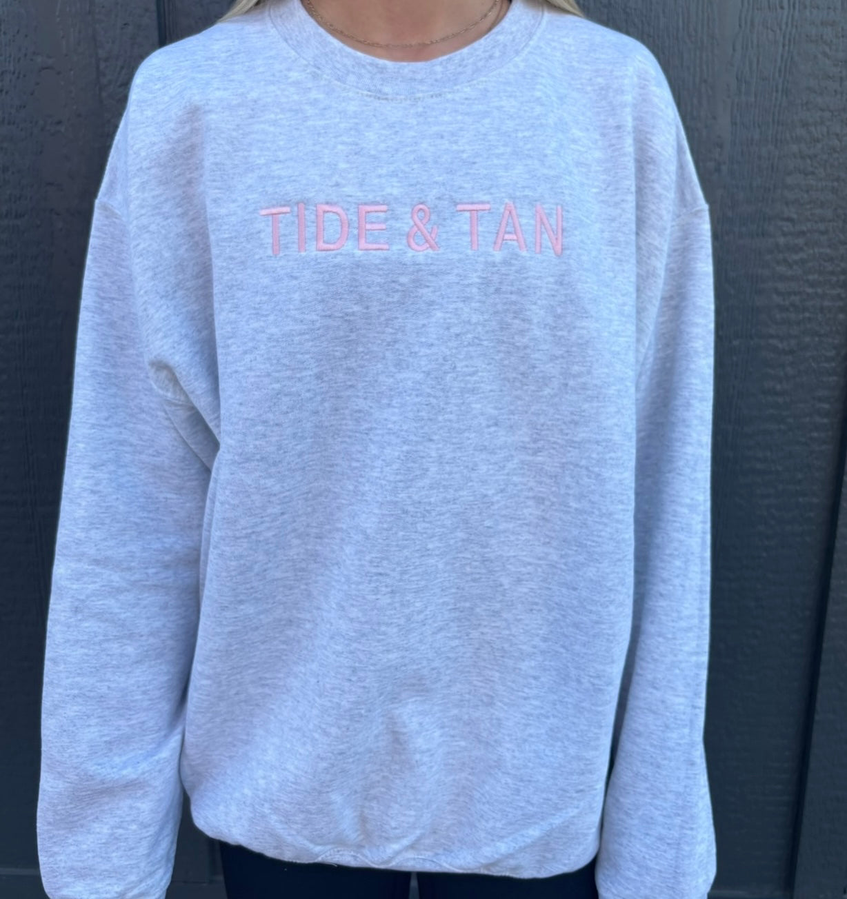 Ash Embroidered Crewneck image 1