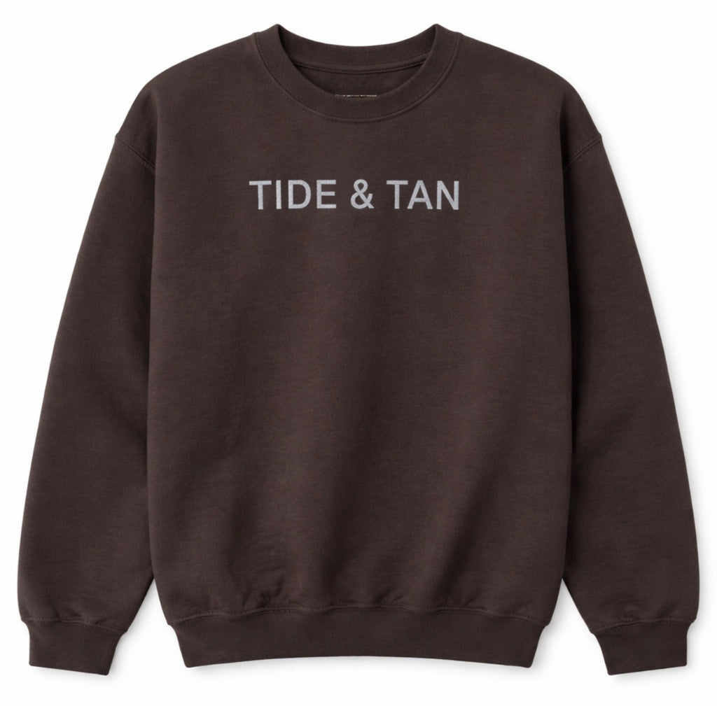 Mocha Embroidered Crewneck image 0